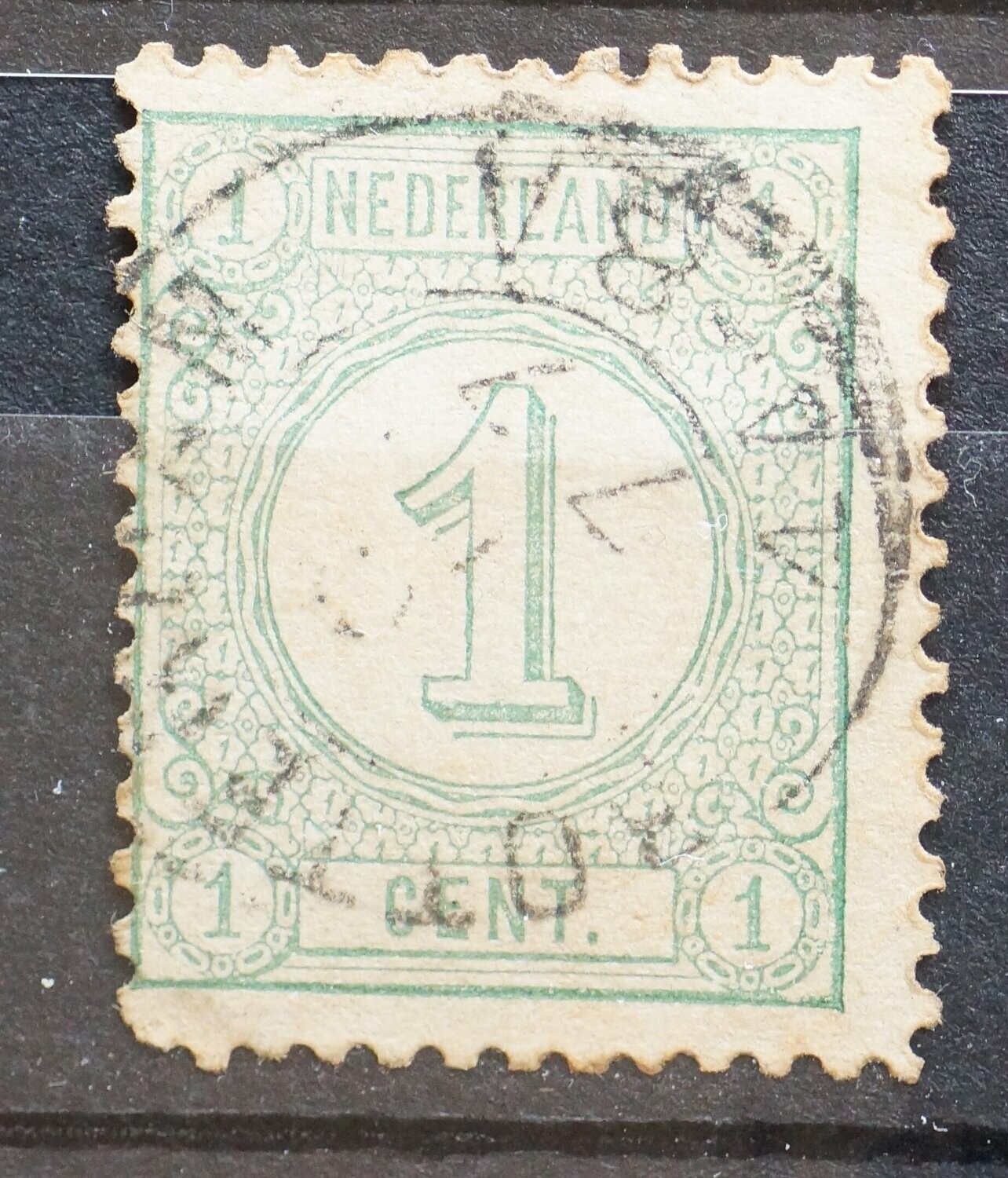 Tweeletter stempel Rotterdam 1877 op NVPH 31