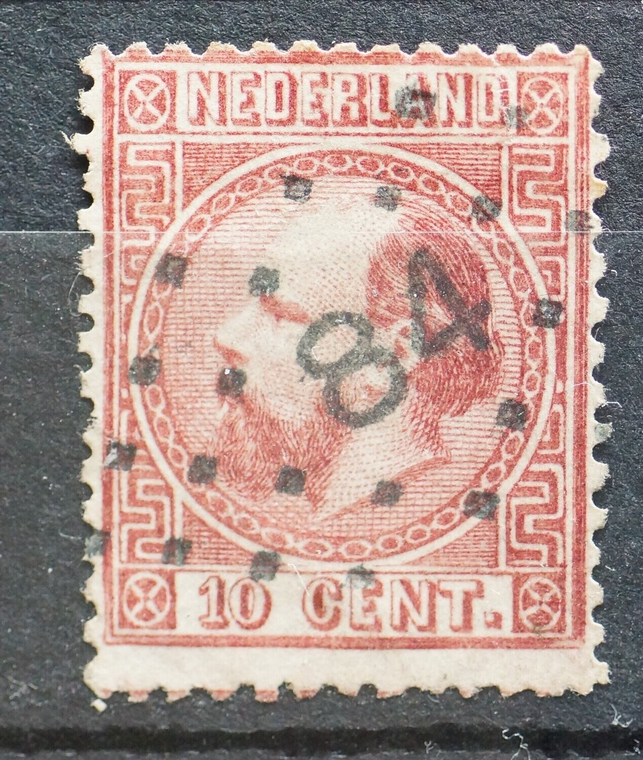 84 (Onderdendam) op NVPH 8 (fraai)