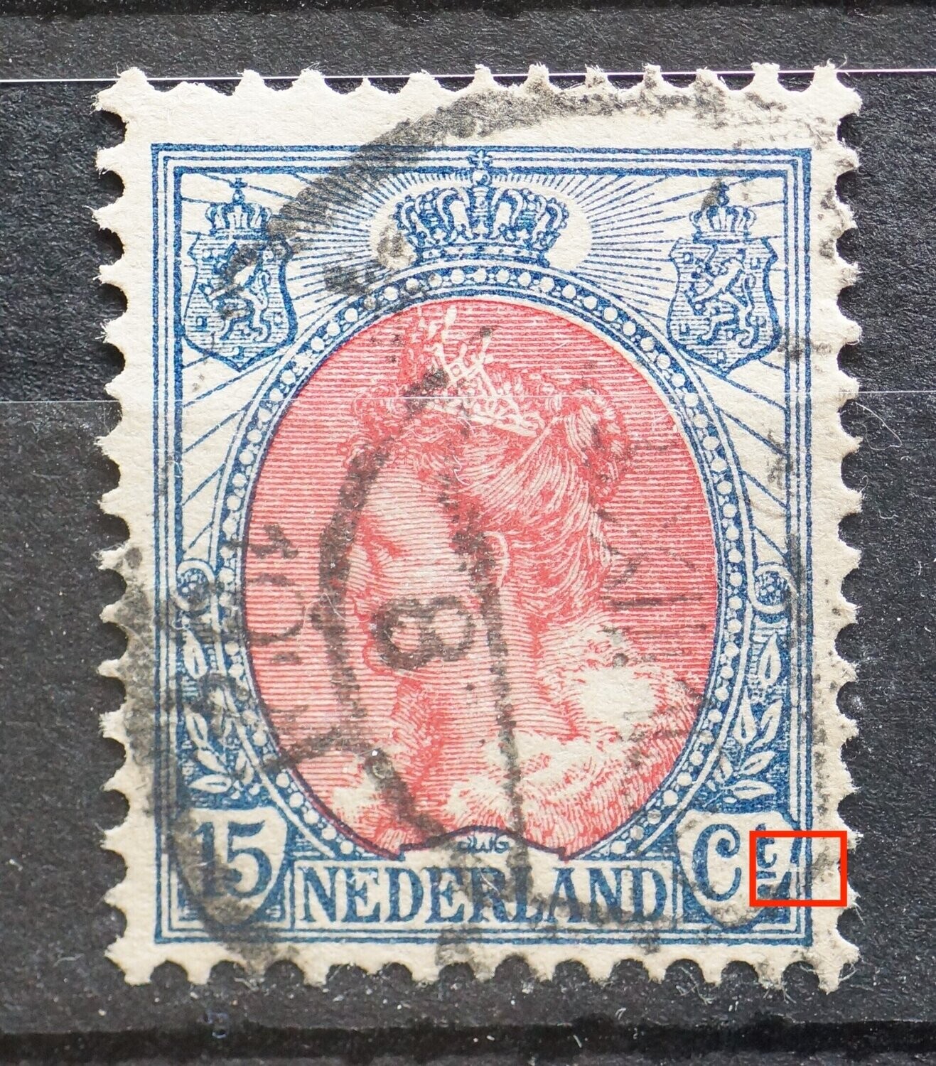 NVPH 65 - breuk in schild van Ct.