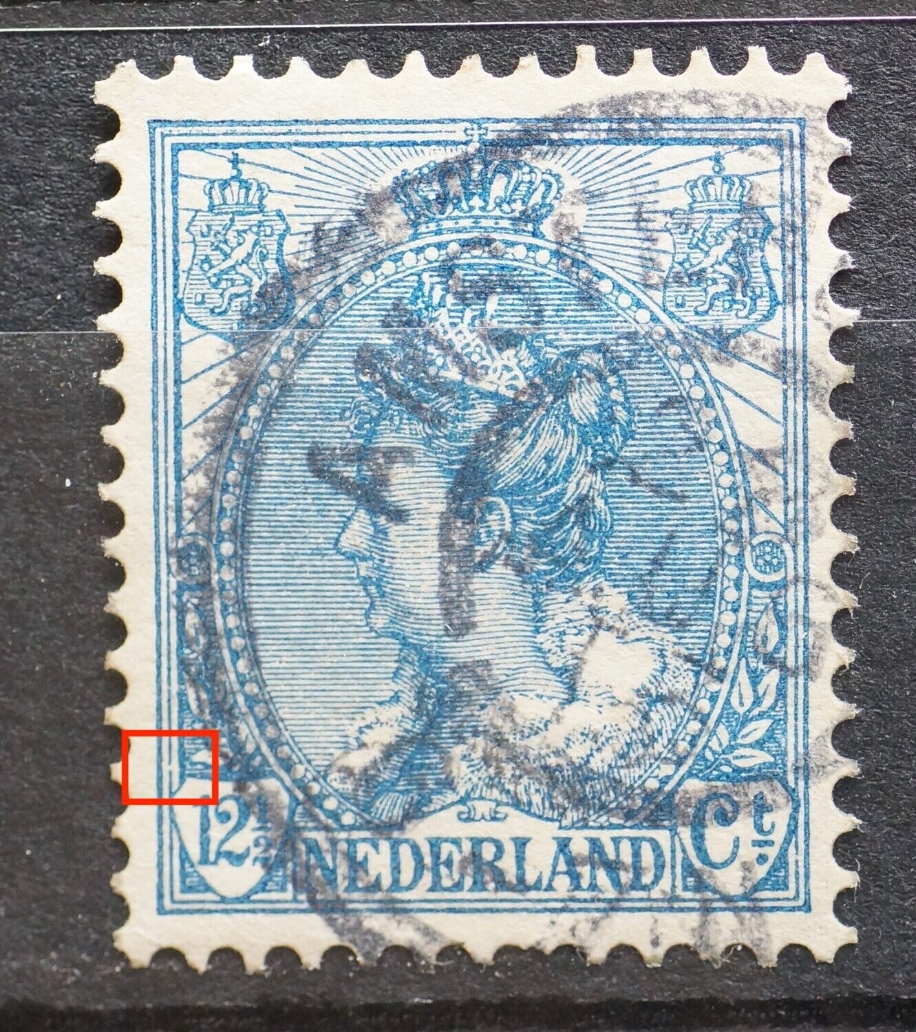 NVPH 63 - breukje in kaderlijn links, onder
