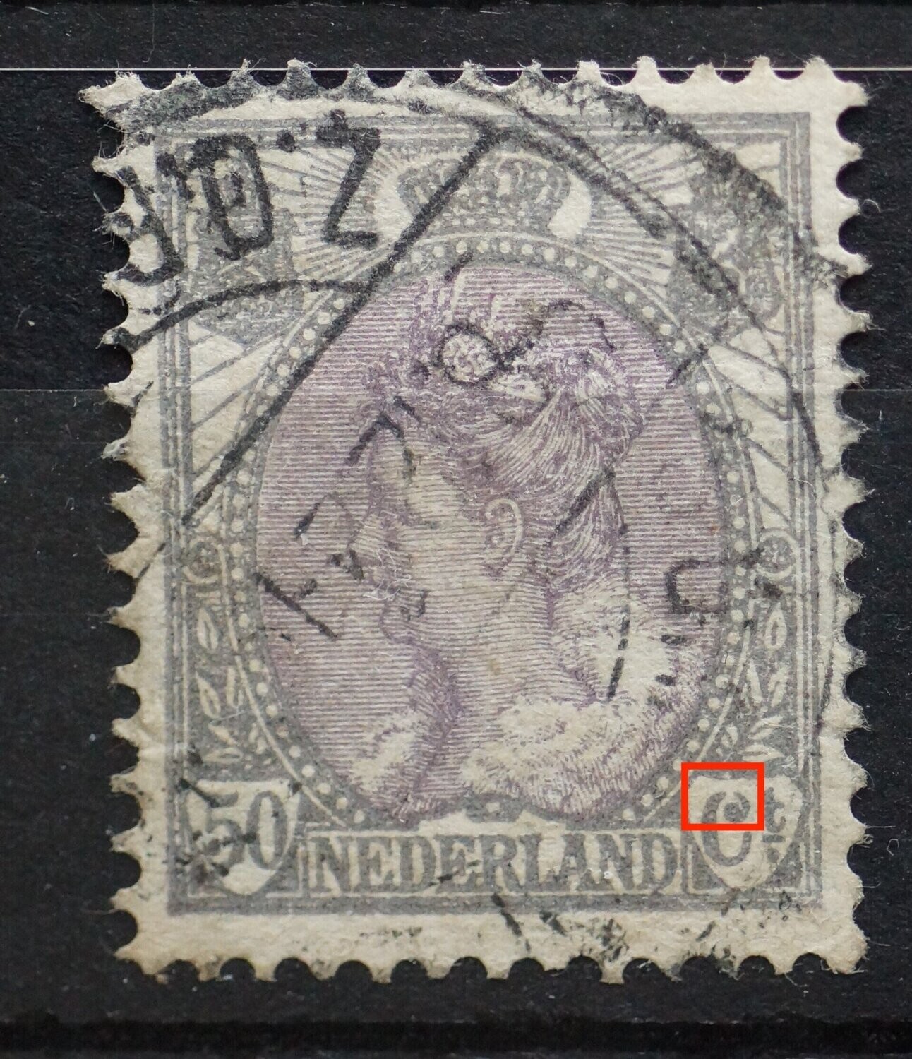 NVPH 75 - bovenzijde C van Ct. open