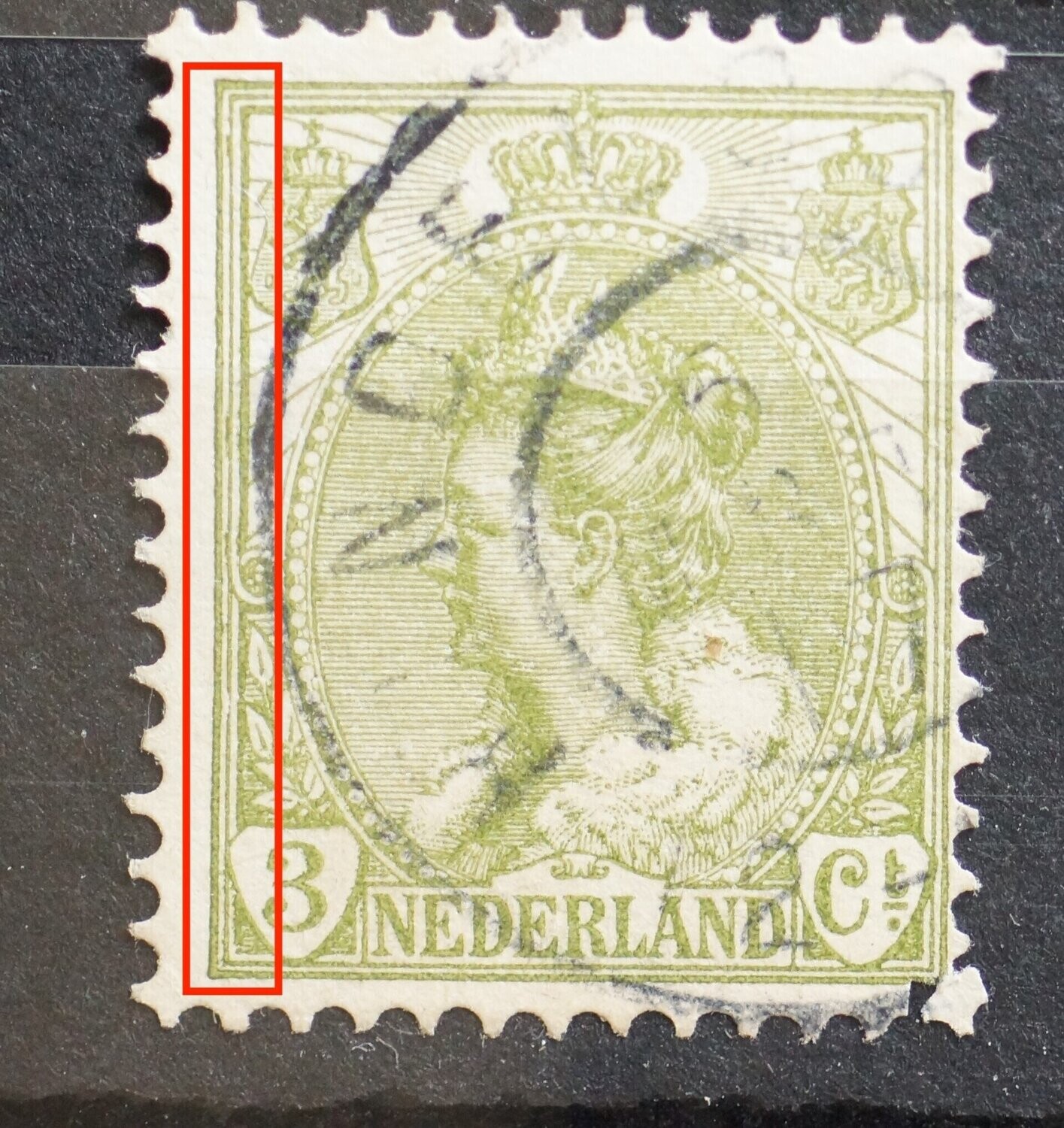 NVPH 57 - onregelmatige kaderlijn links