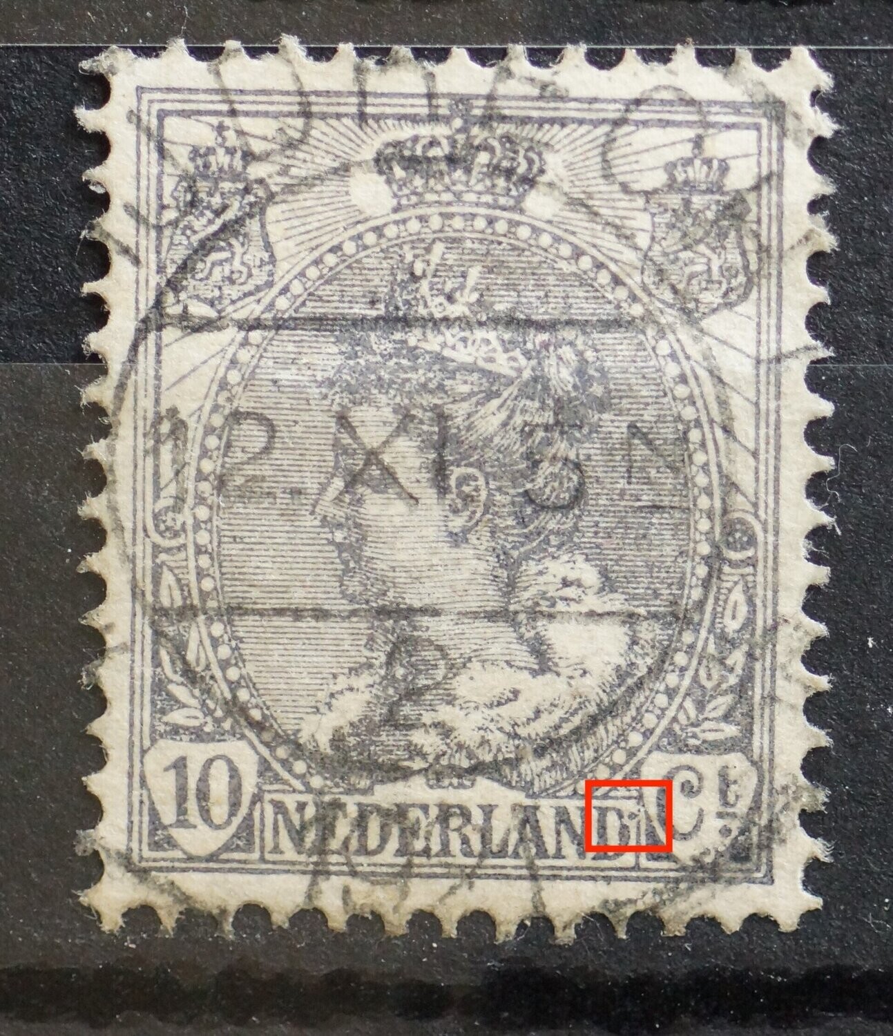 NVPH 62 - grijze punt voor Ct.