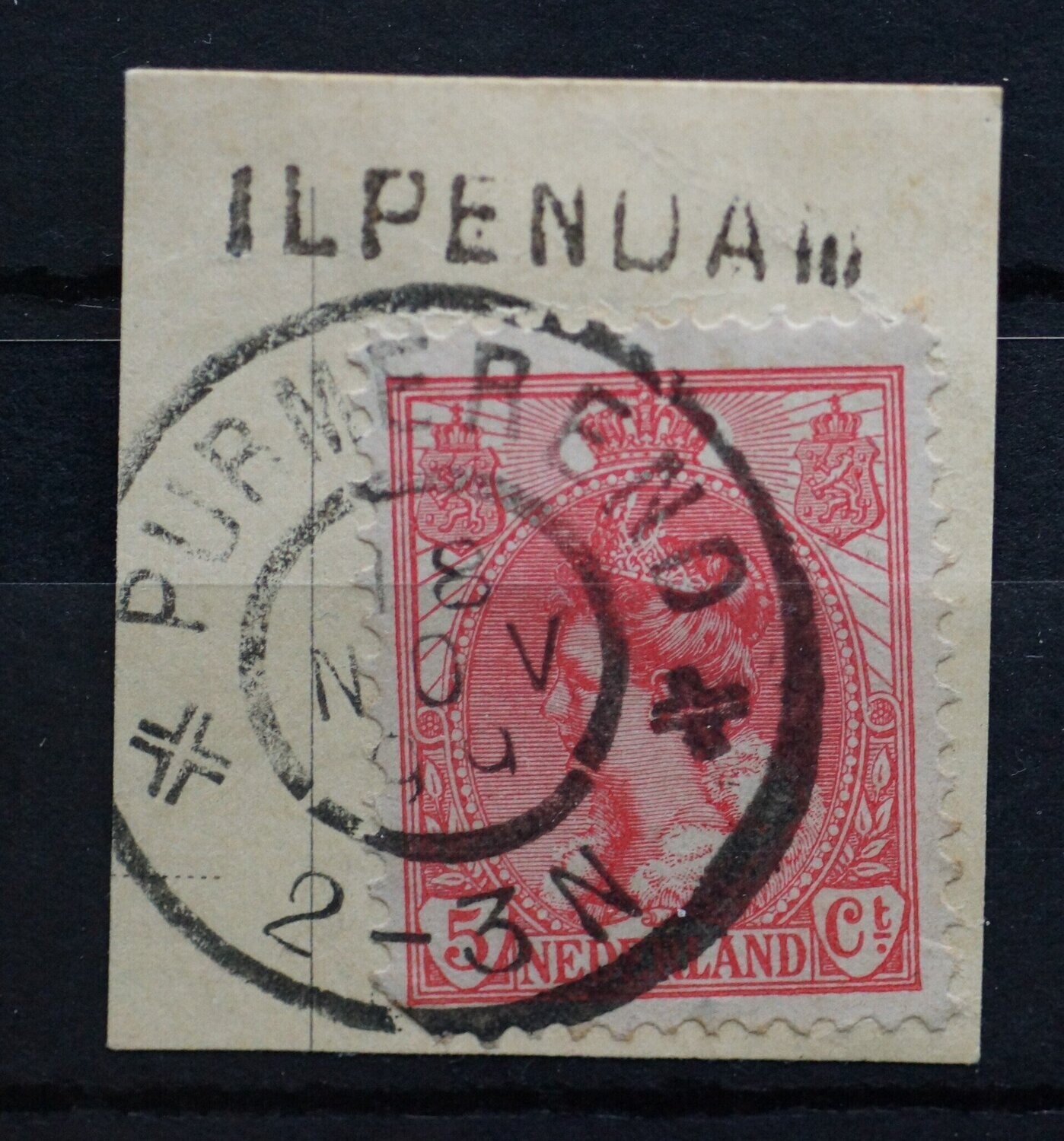 Purmerend op NVPH 60, tevens kantoornaamstempel Ilpendam