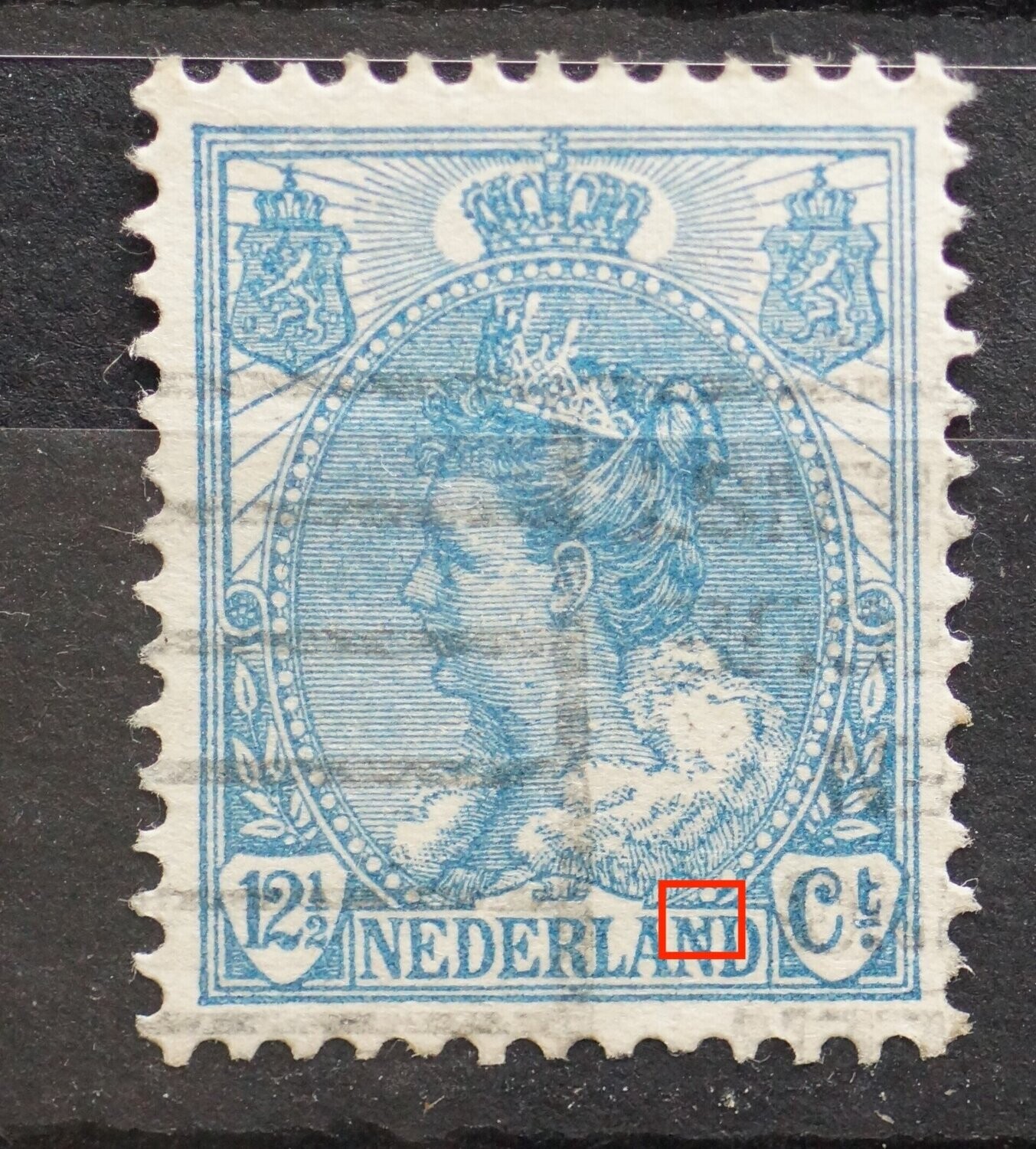 NVPH 63 - blauwe punt in tweede N van NEDERLAND