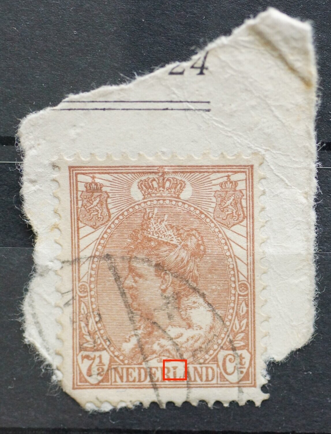 NVPH 61 - breuk in L van NEDERLAND
