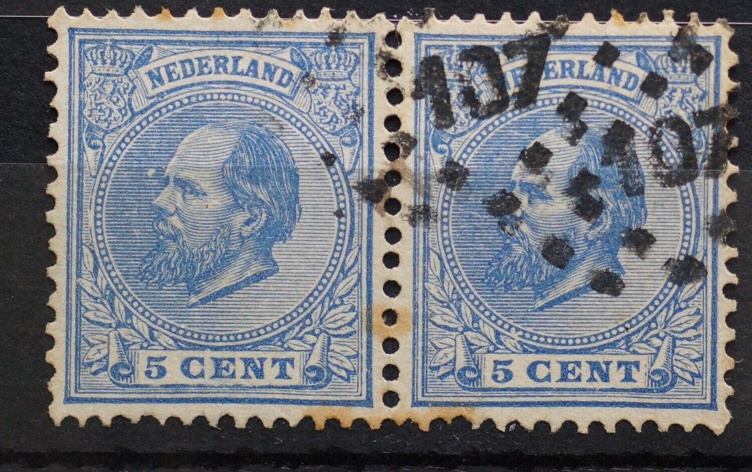 107 (Utrecht) op NVPH 19 (paar)