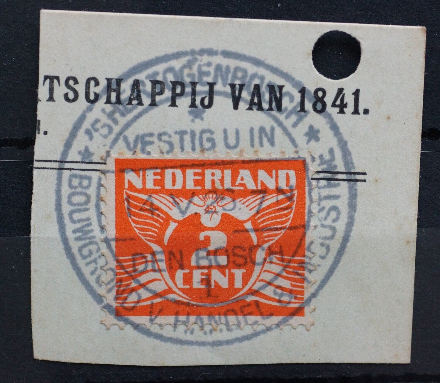 Reclamehandstempel sHertogenbosch 1 op NVPH 145