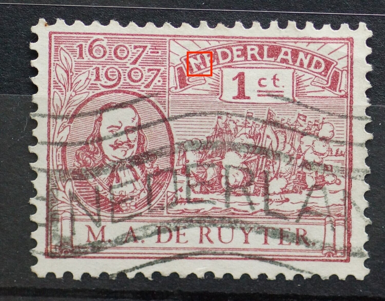 NVPH 88 - violette vlek in de eerste N van NEDERLAND