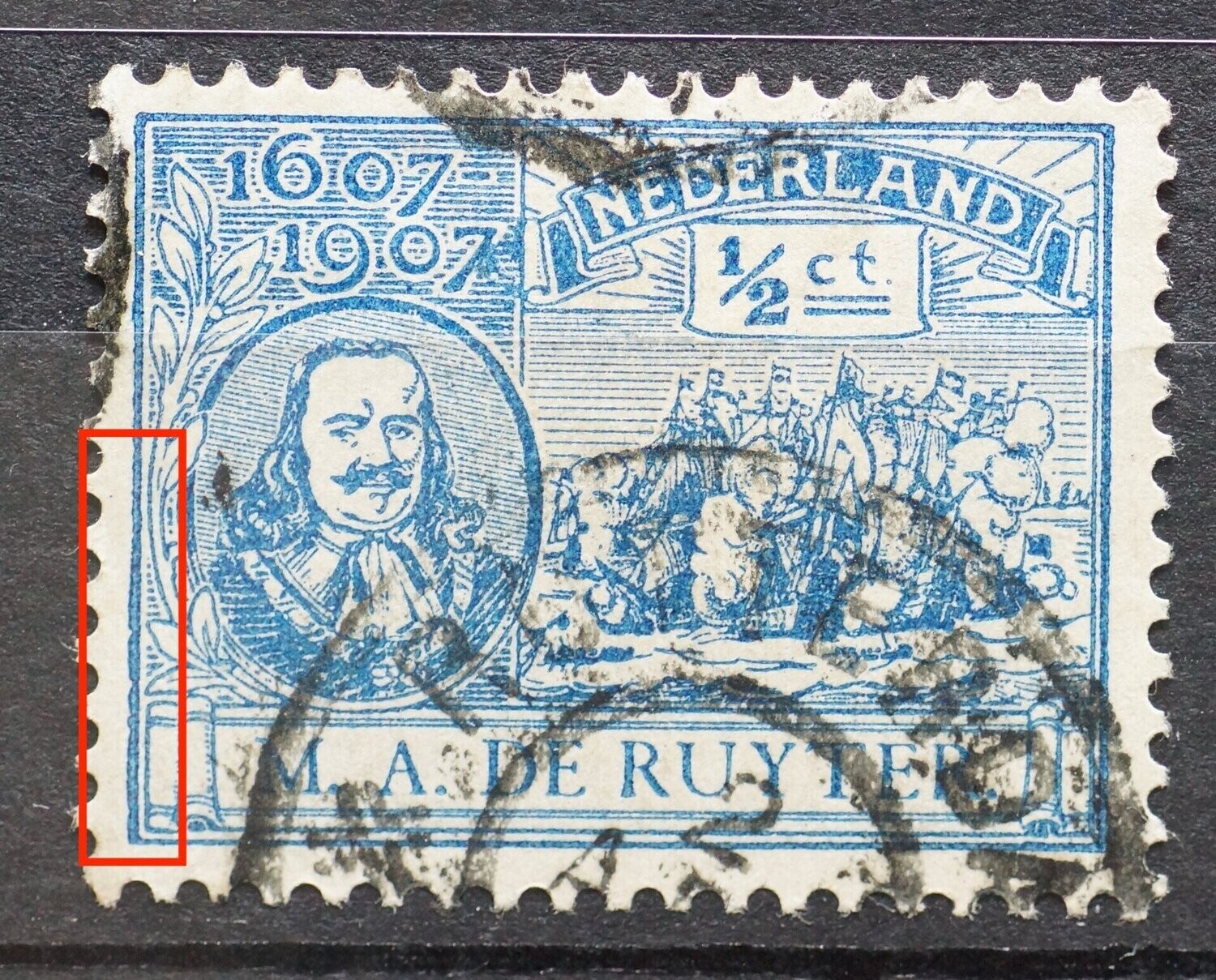 NVPH 87 - onregelmatige kaderlijn links