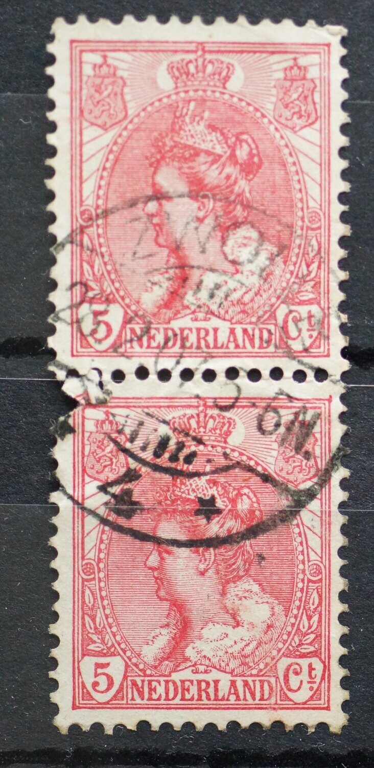 Zwolle 4 op NVPH 60 (paar, fraai)