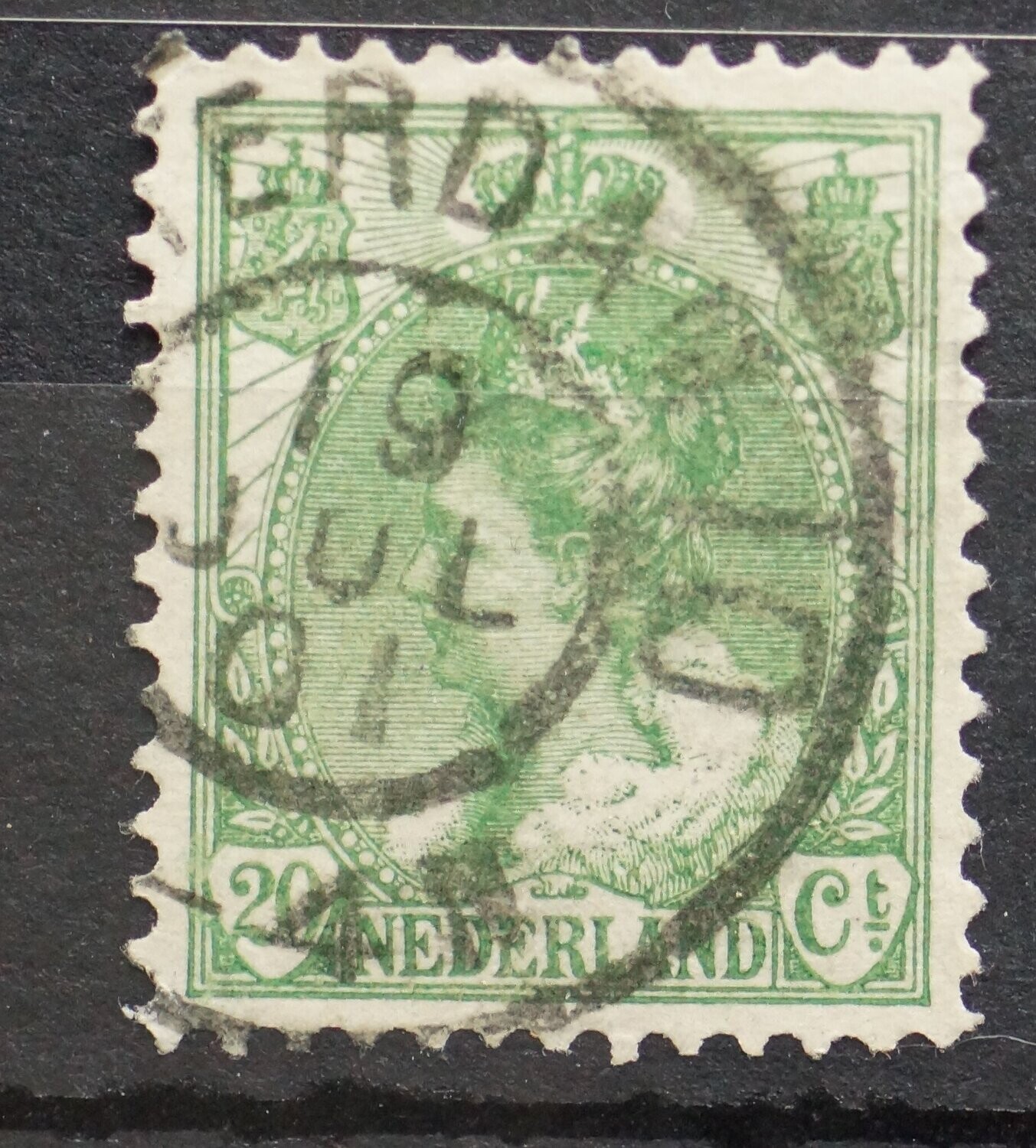 Amsterdam 10 (zonder vlag) op NVPH 68