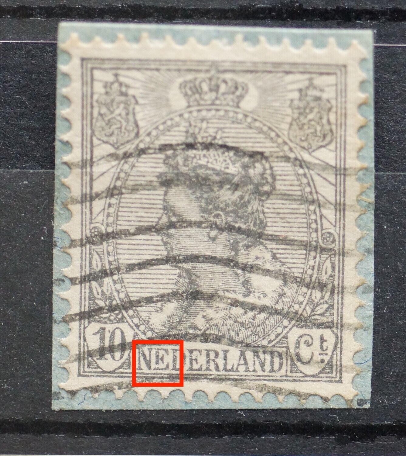 NVPH 81 - breuk in de eerste E van NEDERLAND