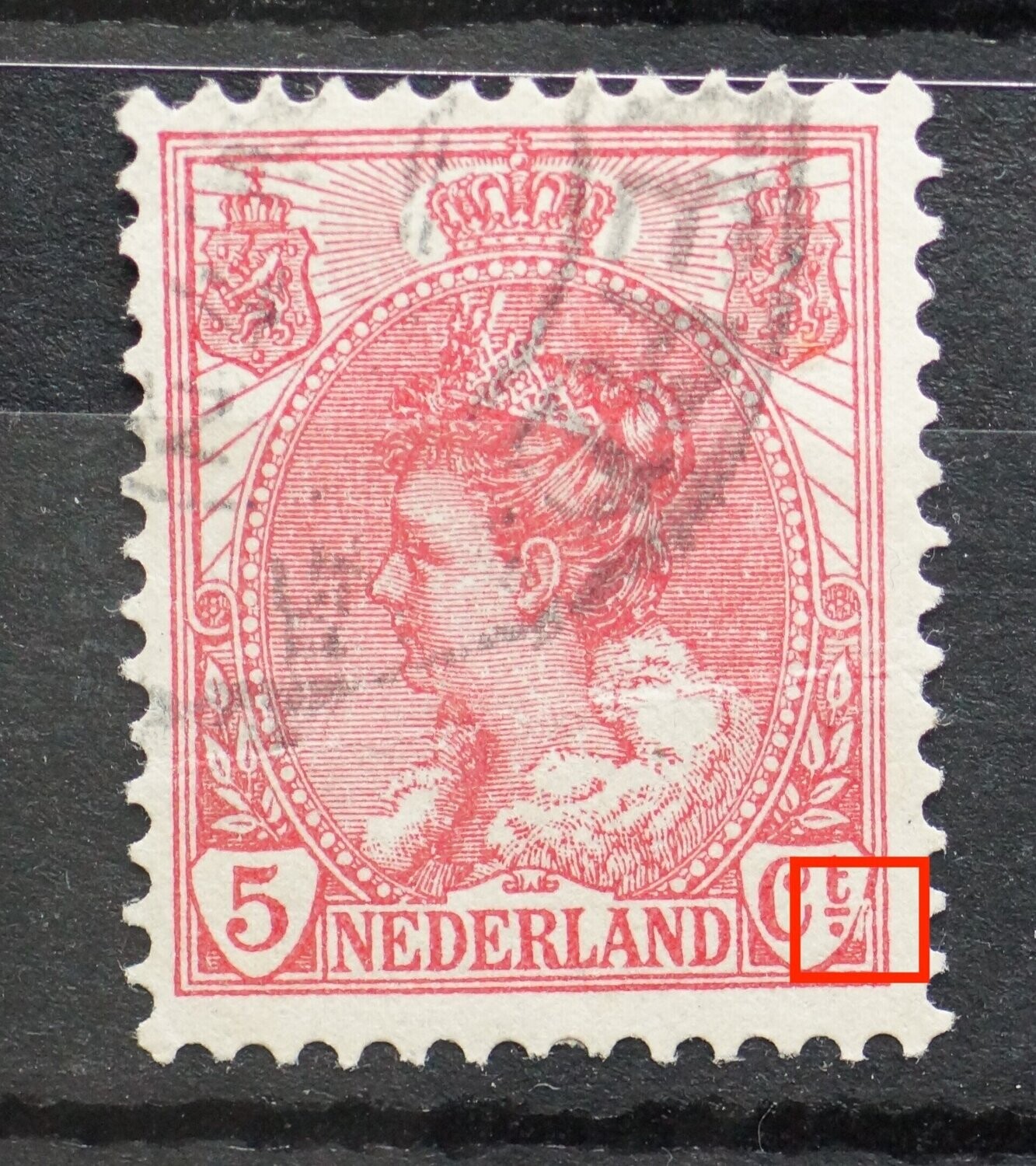 NVPH 60 - beschadiging achter Ct.