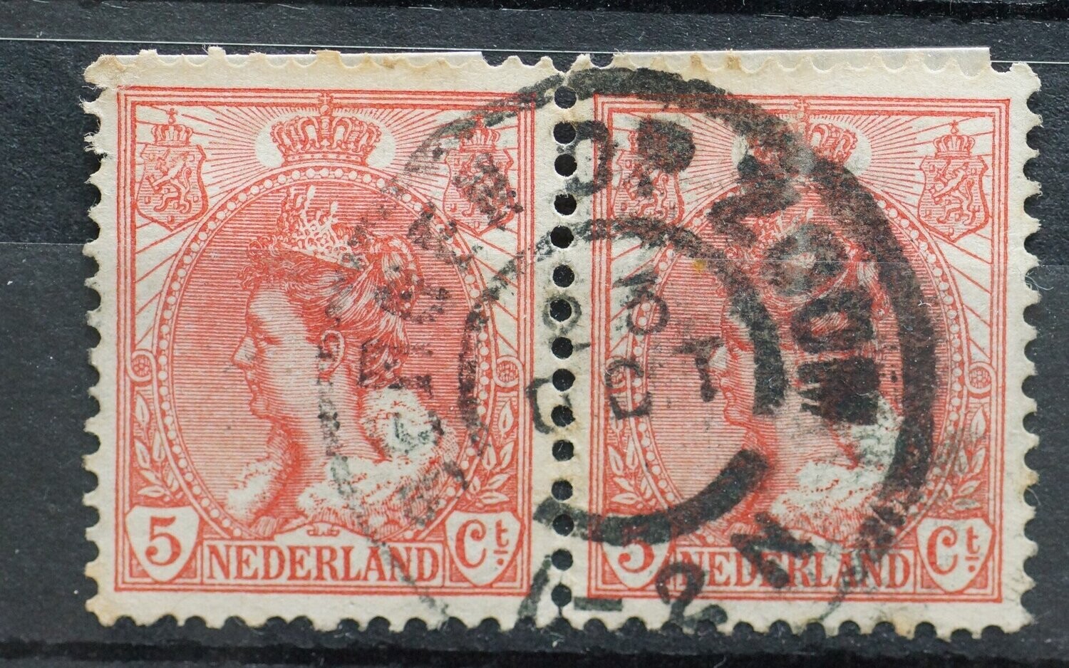 Bergen op Zoom op NVPH 60 (paar) - stempelfout