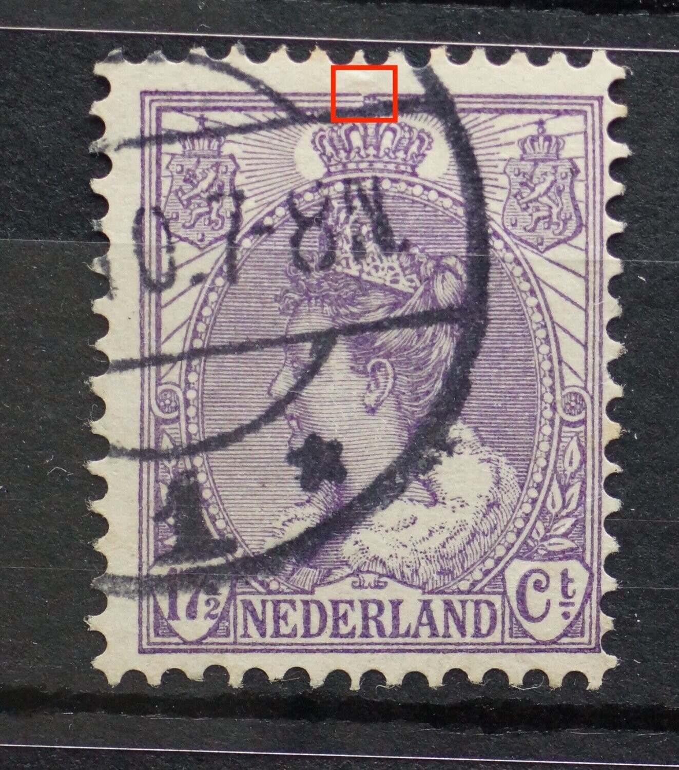 NVPH 66 - open kaderlijn links van kroon