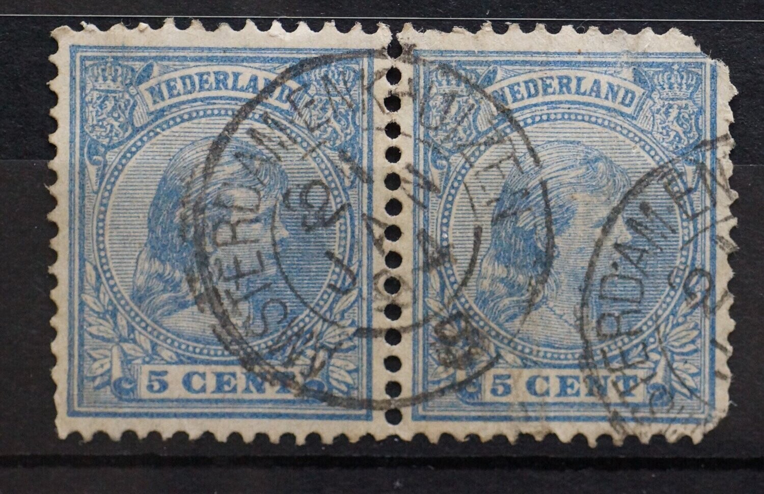Amsterdam-Enkhuizen E op NVPH 35 (nette + fraaie zegel)