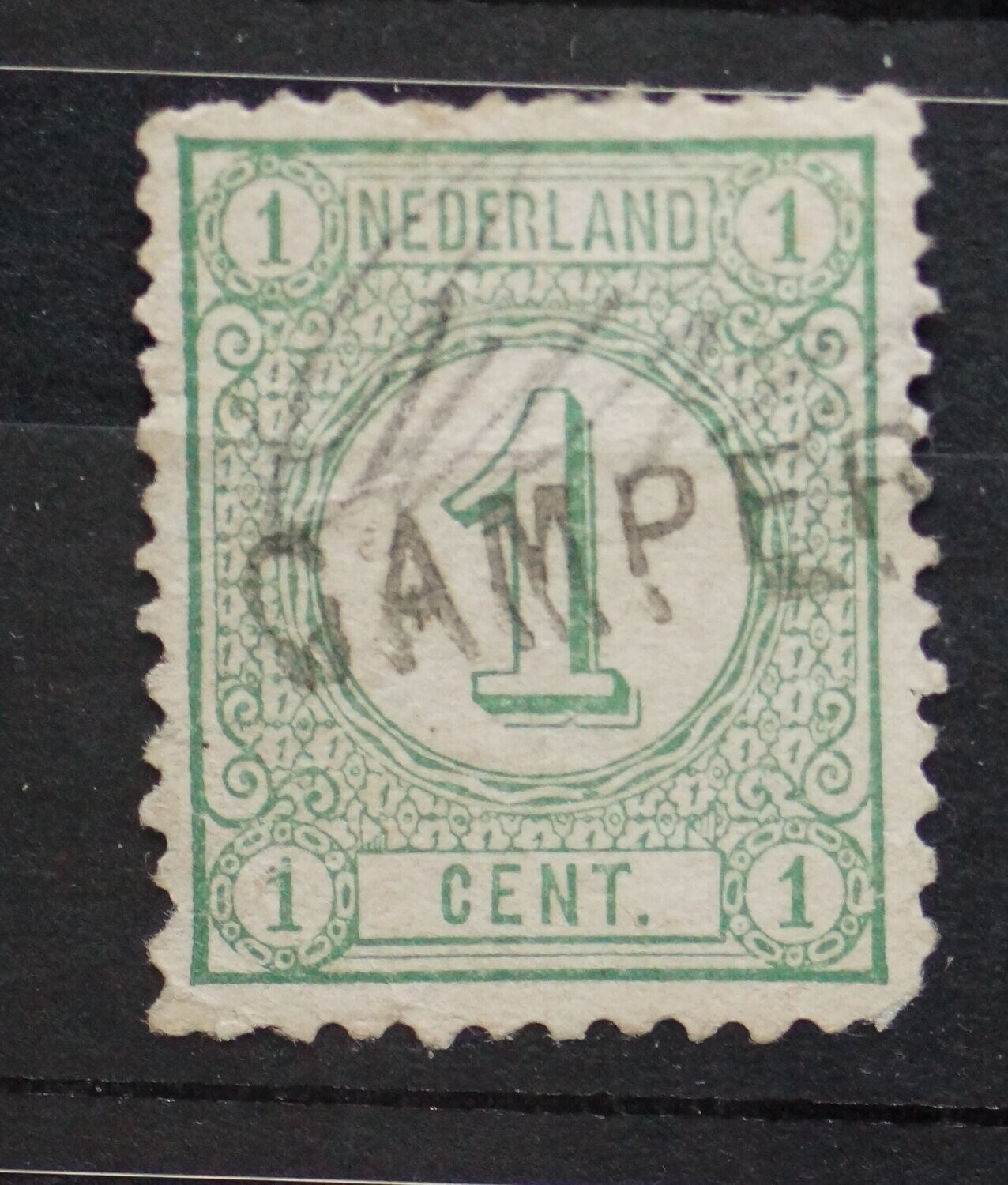 Camper(land) op NVPH 31 + handschrift