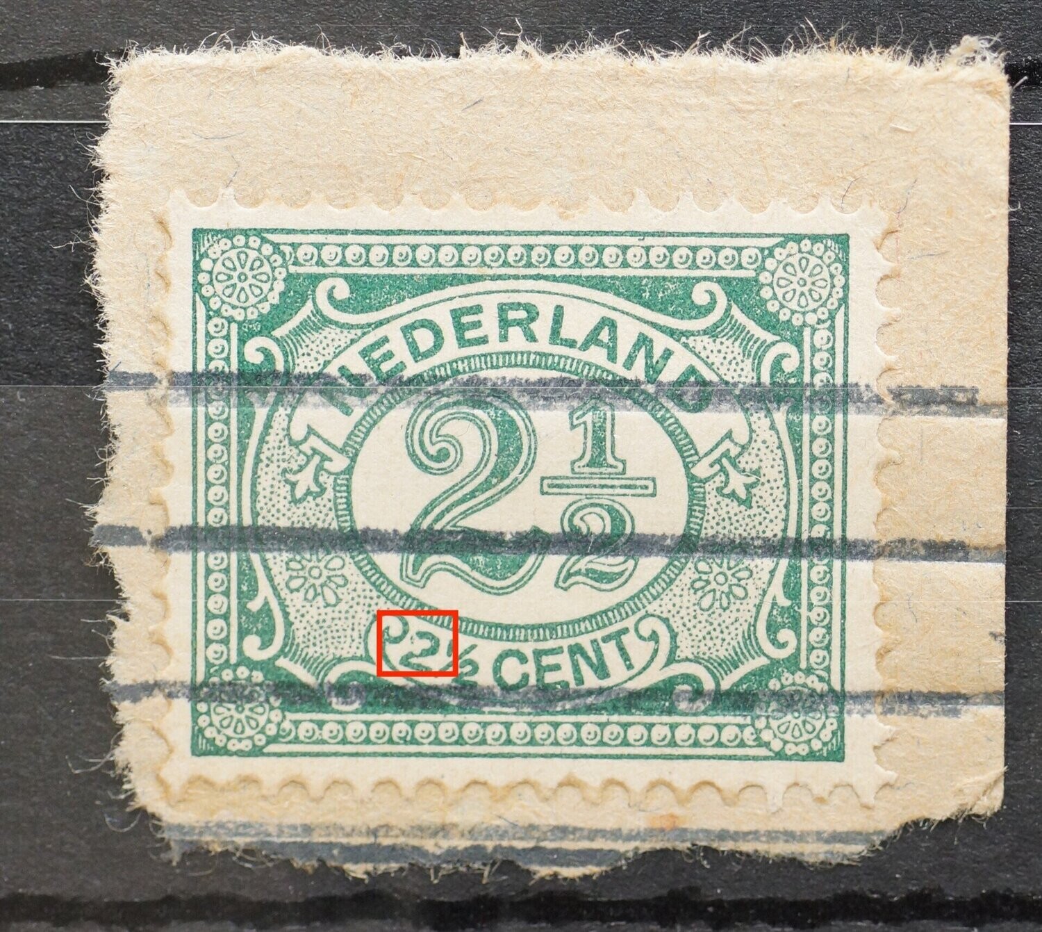 NVPH 55 - witte streep door kleine 2