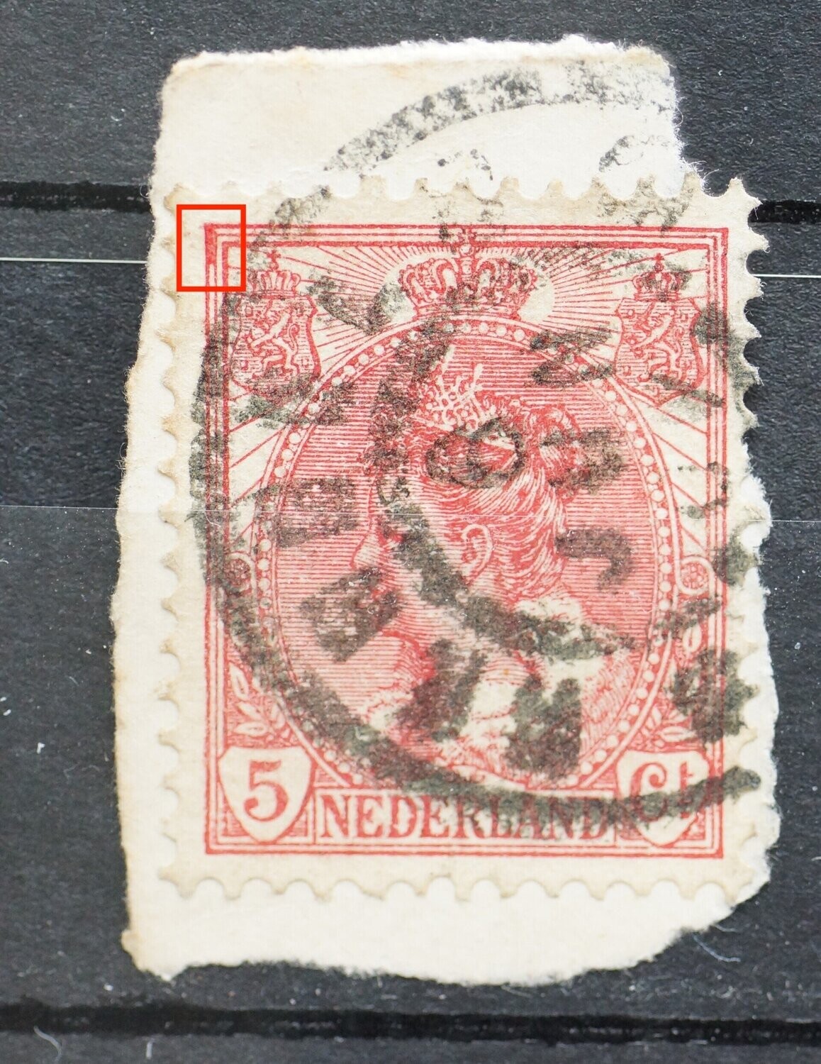 NVPH 60 - rode vlek in linker bovenhoek