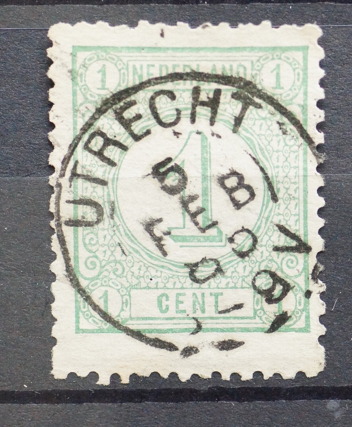 Utrecht op NVPH 31 - extra lange zegel