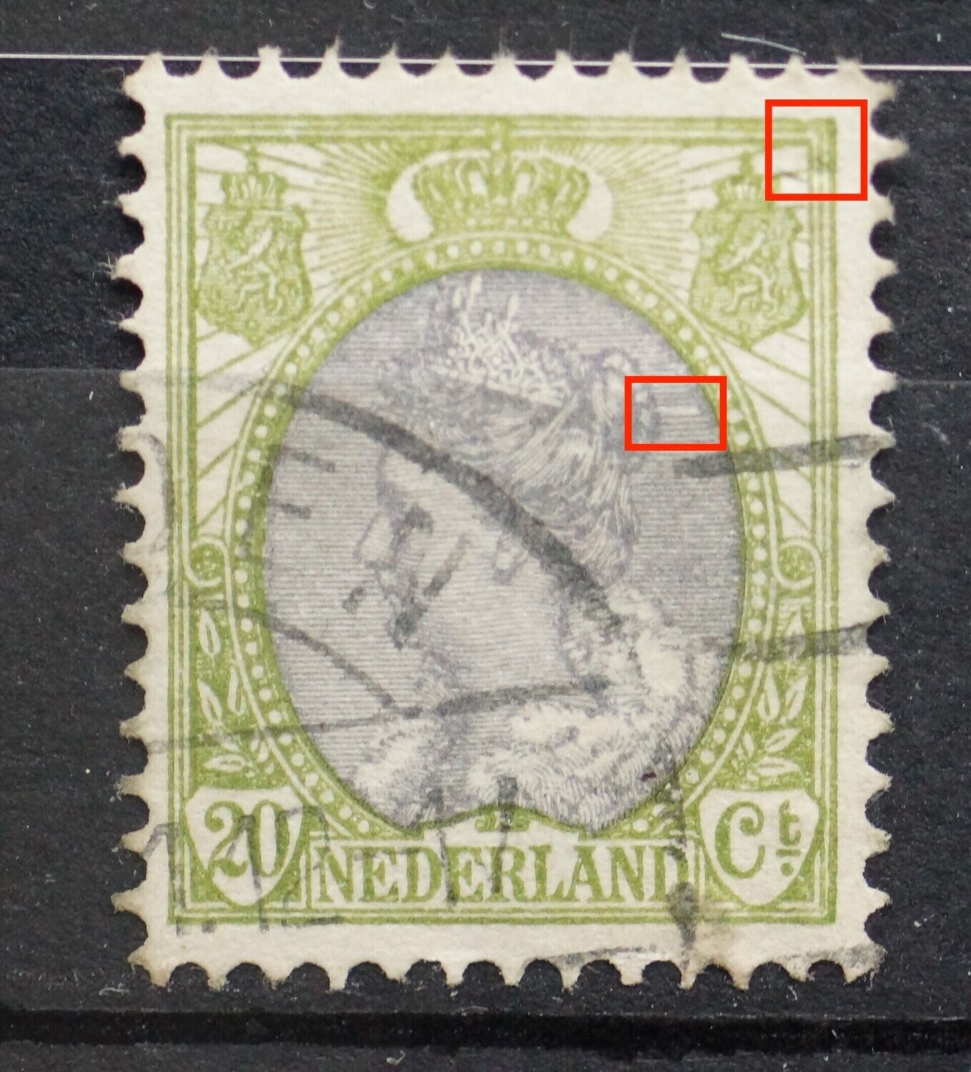 NVPH 69 - o.a. witte steep achter het hoofd