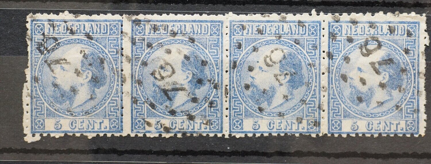 76 (Middelburg) op NVPH 7 (strip van 4), plaatfout