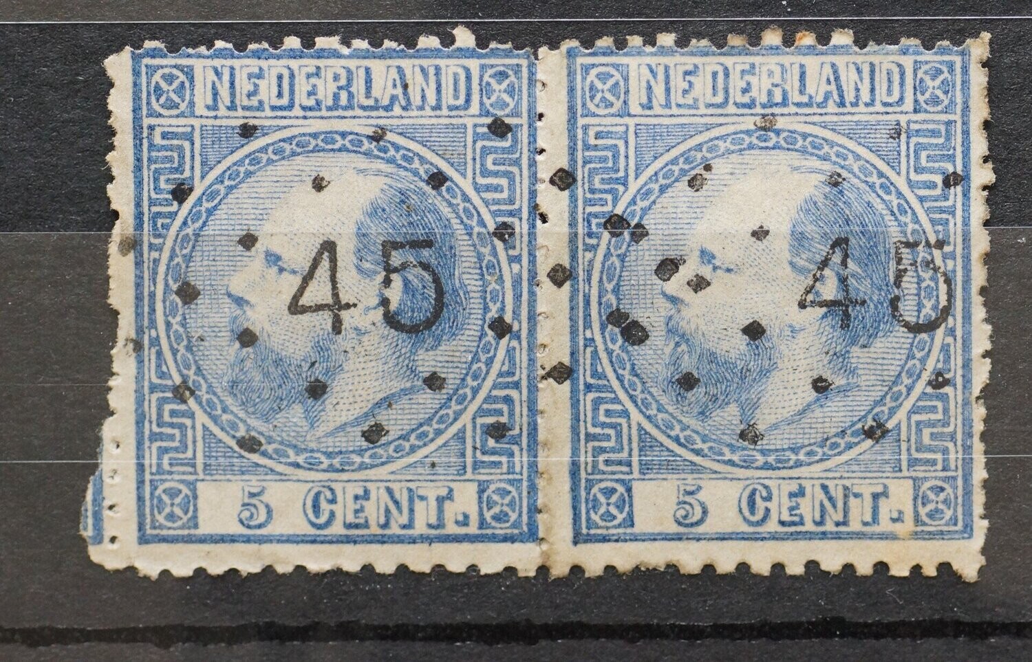 45 (Groningen) op NVPH 7 (paar)