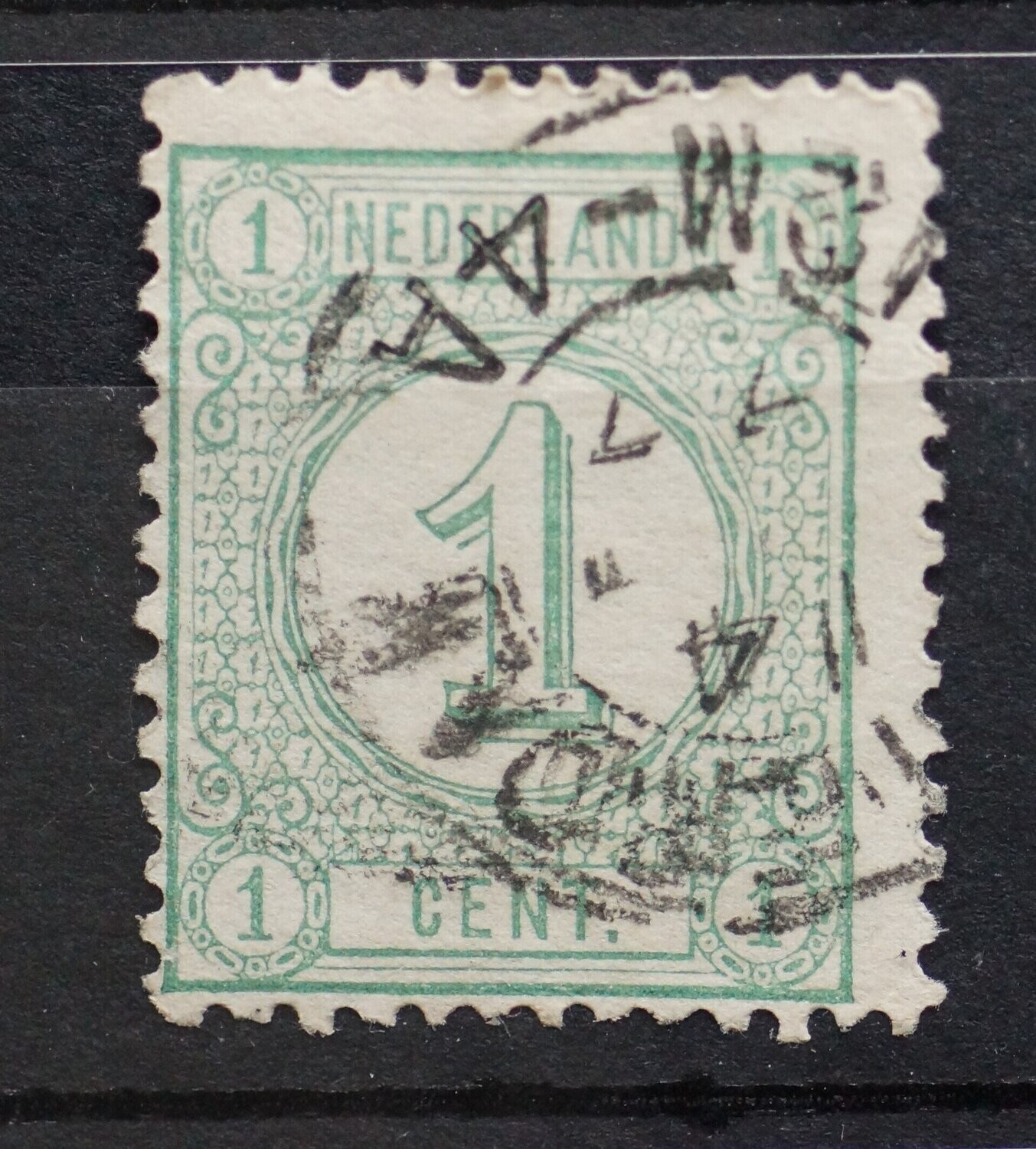 Tweeletter stempel Rotterdam (1877) op NVPH 31