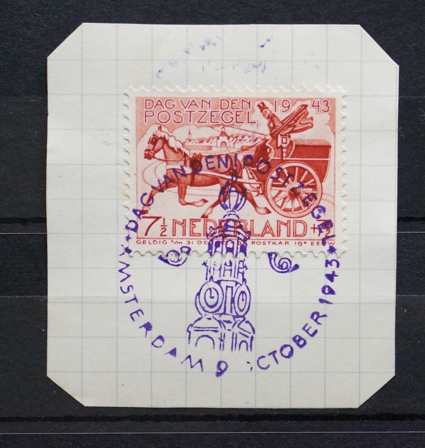 Gelegenheidsstempel Dag van de Postzegel op NVPH 411
