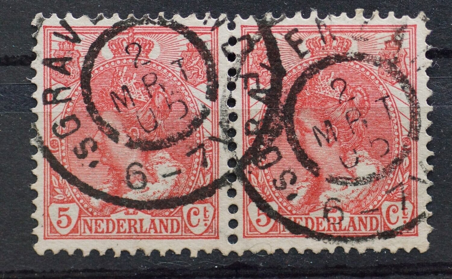 sGravenzande op NVPH 60 (paar)