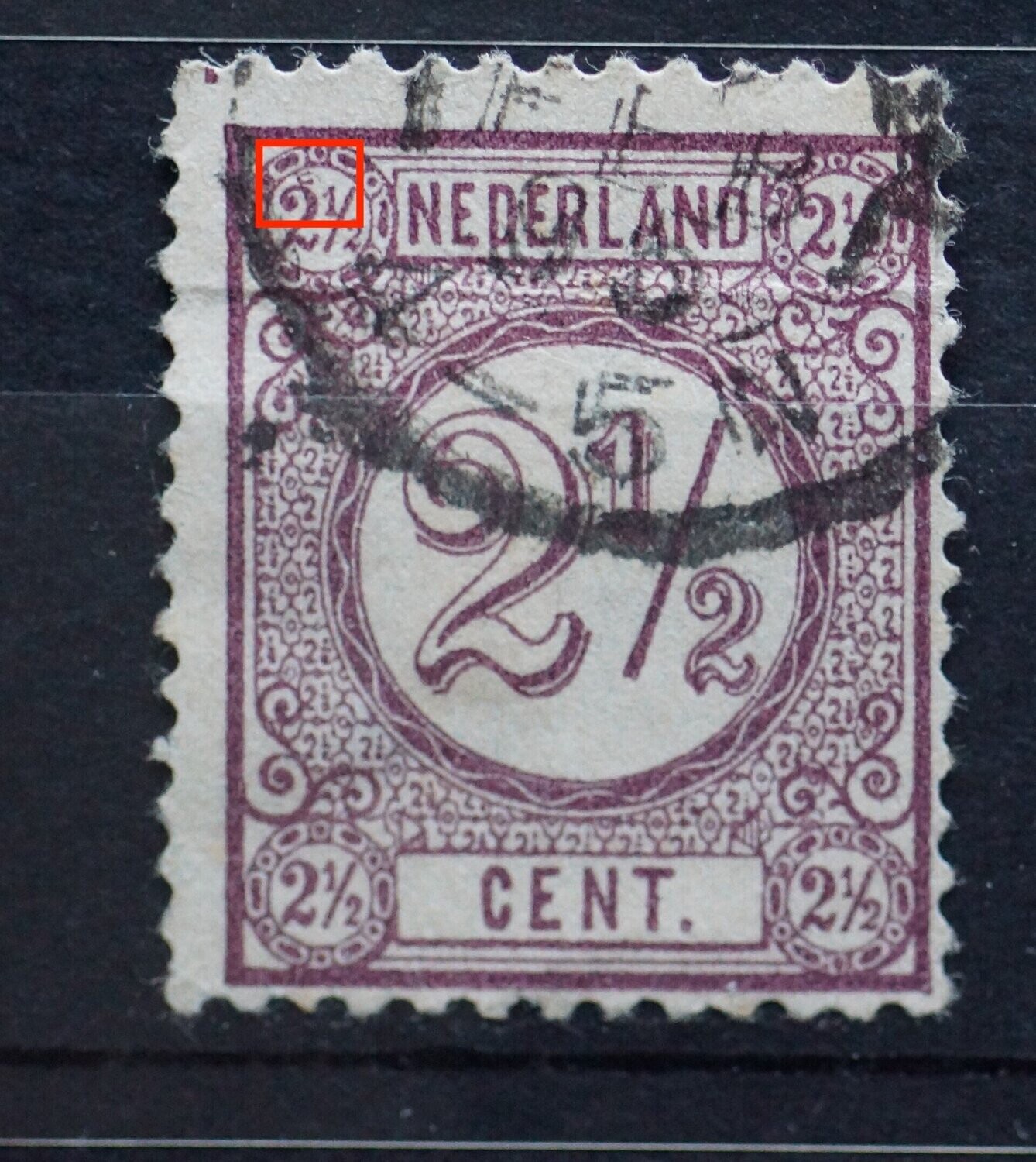 NVPH 33 - violette "c" in waardeschild linksboven