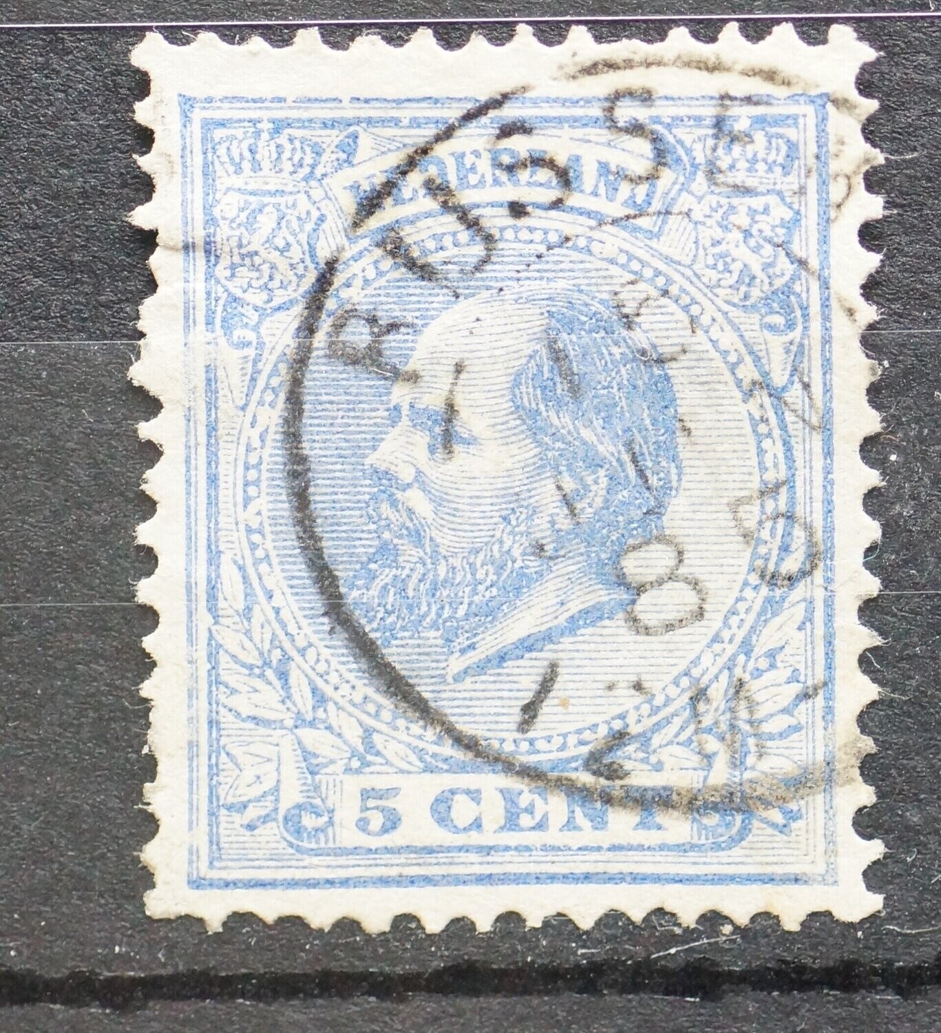 Tweeletter stempel Rijssen op NVPH 19