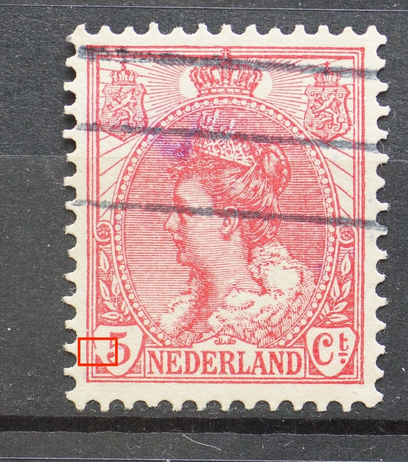 NVPH 60 - beschadigd waardeschild 5
