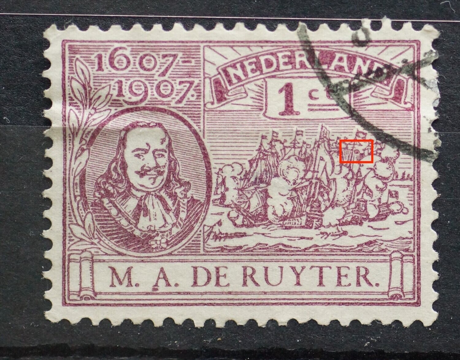 NVPH 88 - "kanonskogel" in tuigage rechts