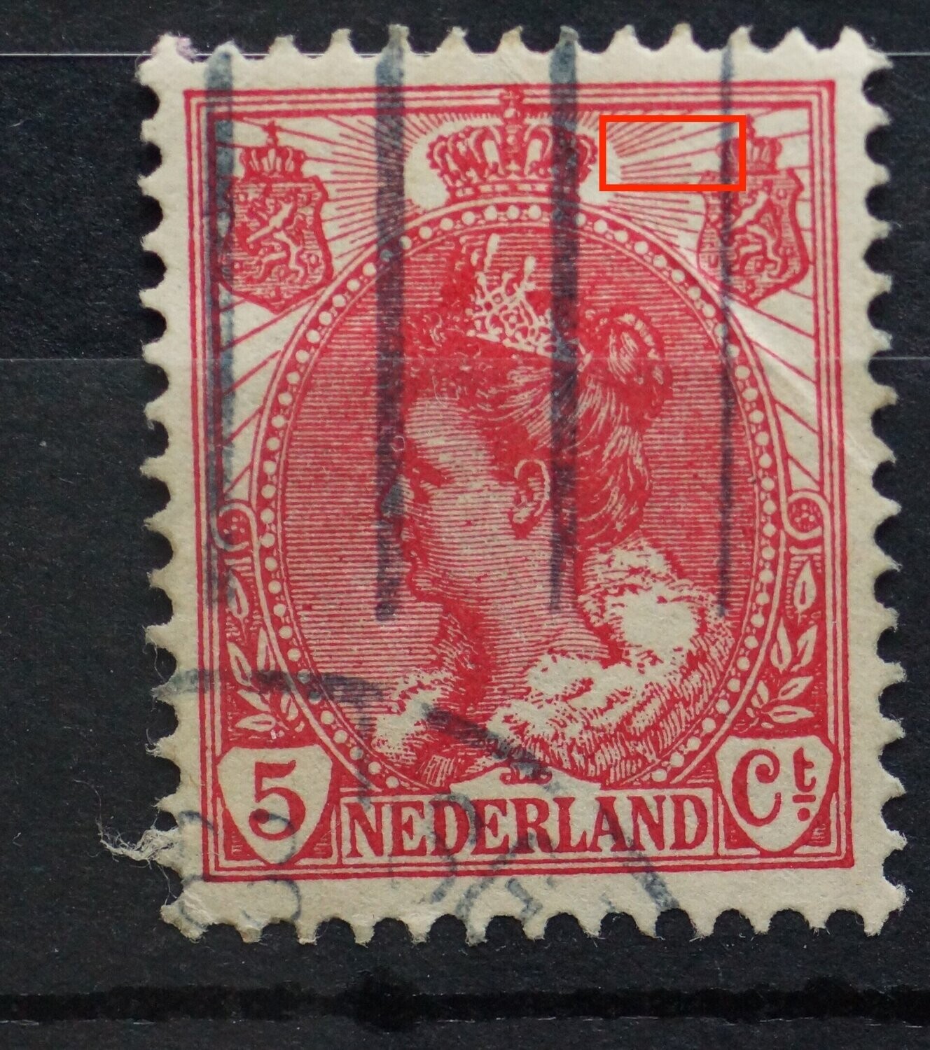 NVPH 60 - ontbrekende straal rechtsboven
