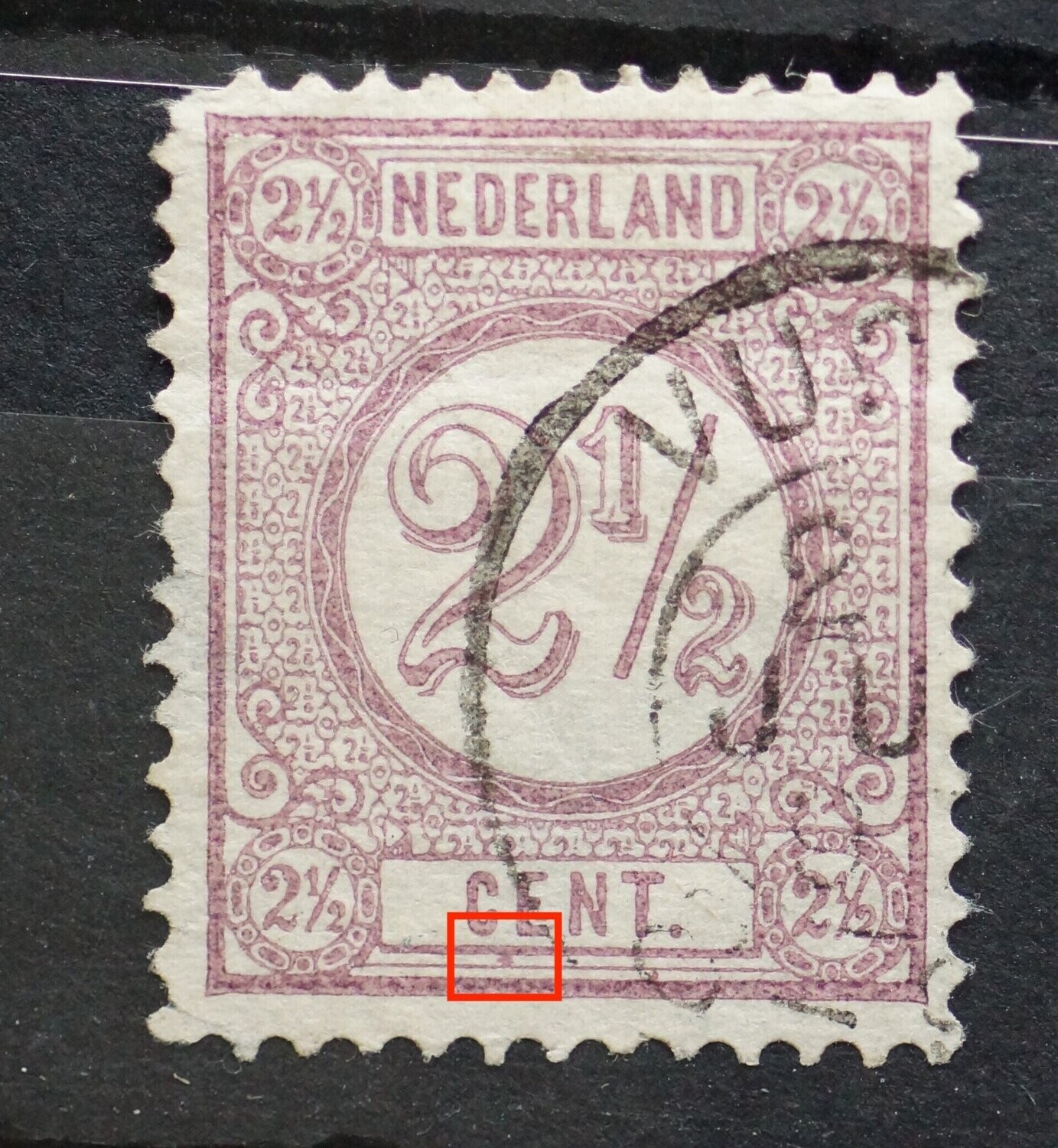 NVPH 33 - violette stip onder CE van CENT