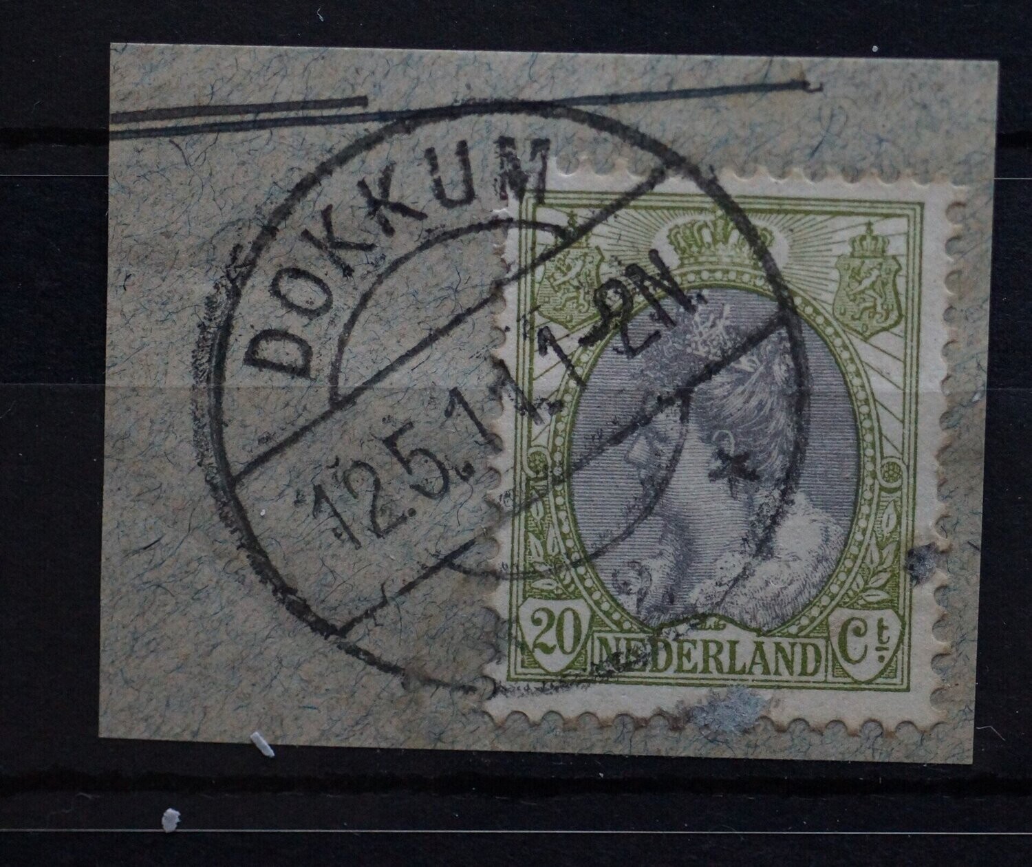 Dokkum 2 op NVPH 69 - vrij schaars stempel