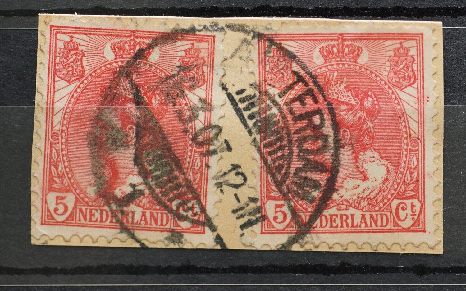 Amsterdam 1 op NVPH 60 (2x)