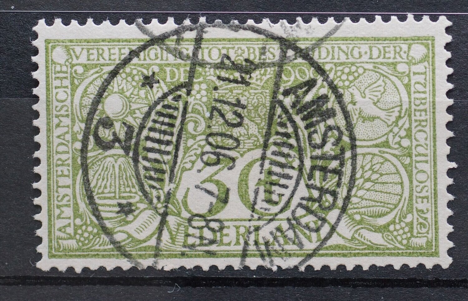 Amsterdam 3 op NVPH 85 - 1e dag stempel
