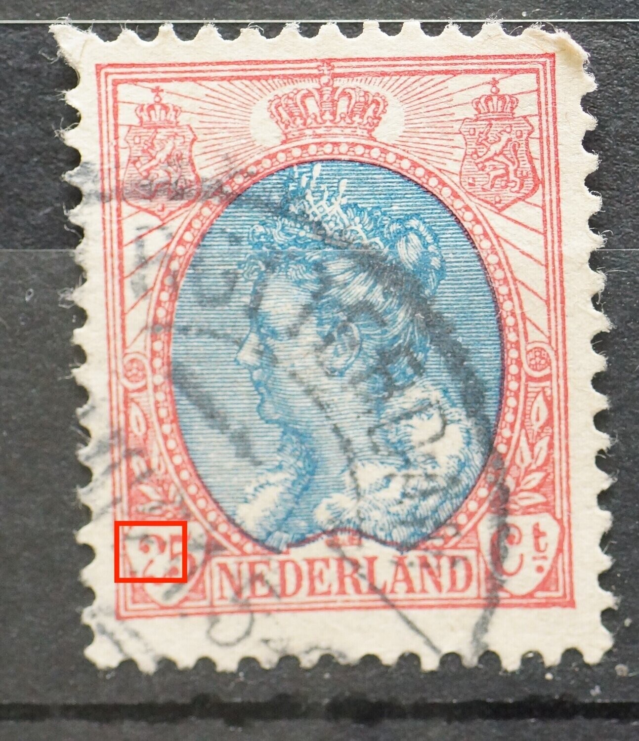 NVPH 71 - breuk in de 2 van 25