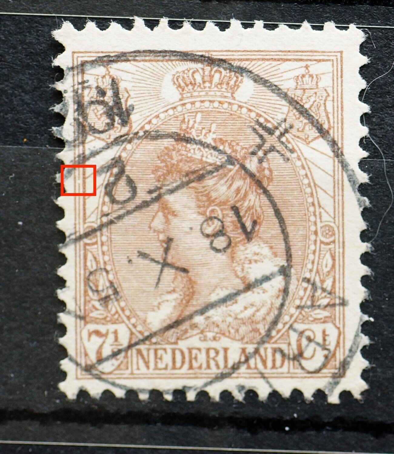 NVPH 61 - breuk in kaderlijn links NVPH 61 - breuk in kaderlijn links