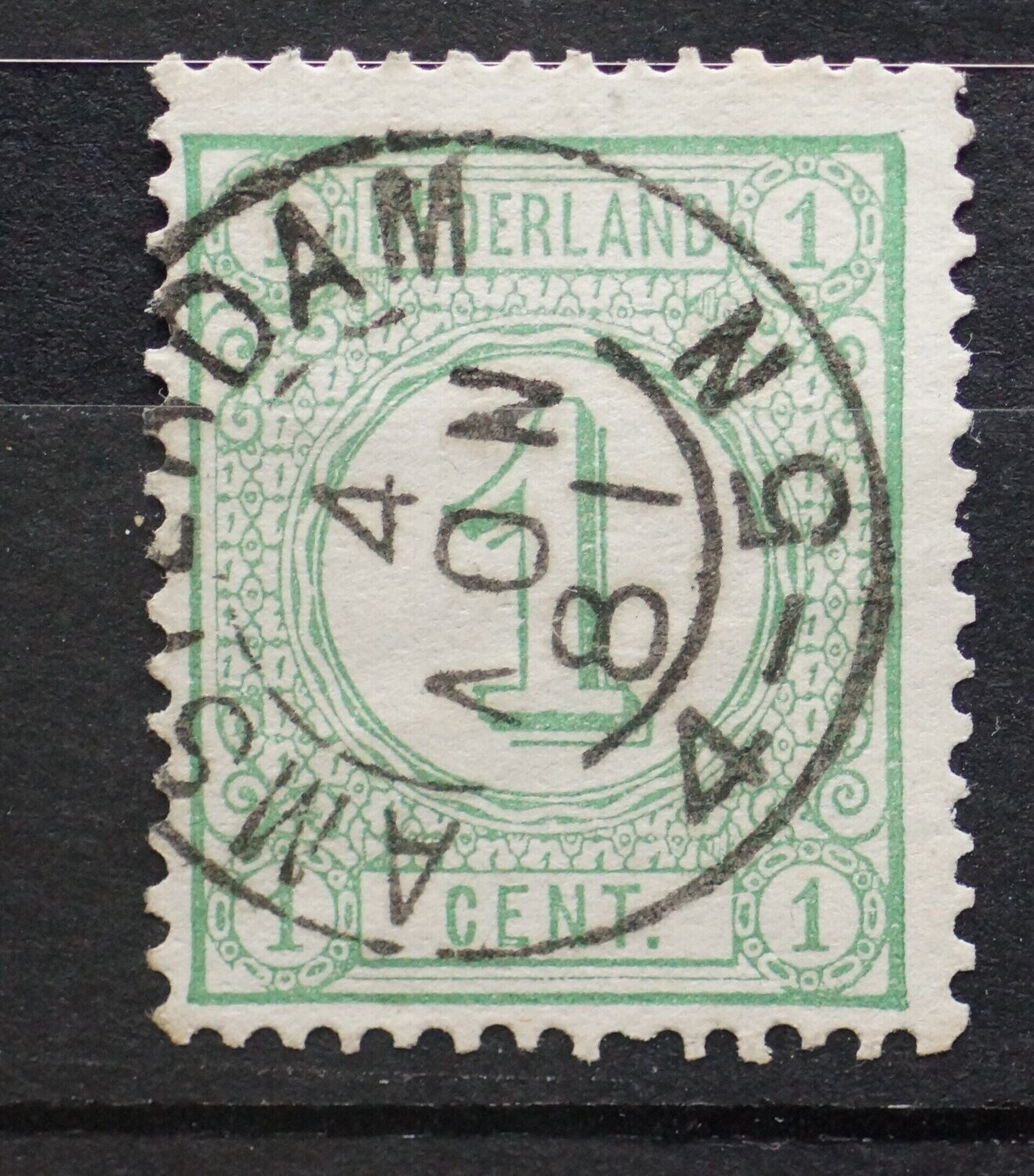 Amsterdam op NVPH 31 - kopstaande maand