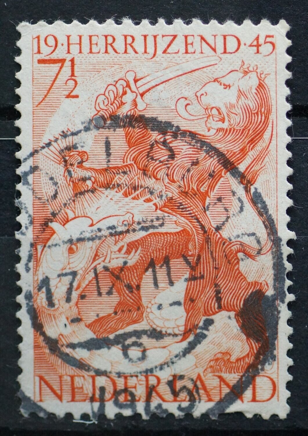 Middelbrug 6 op NVPH 443 - open 4 van 1945