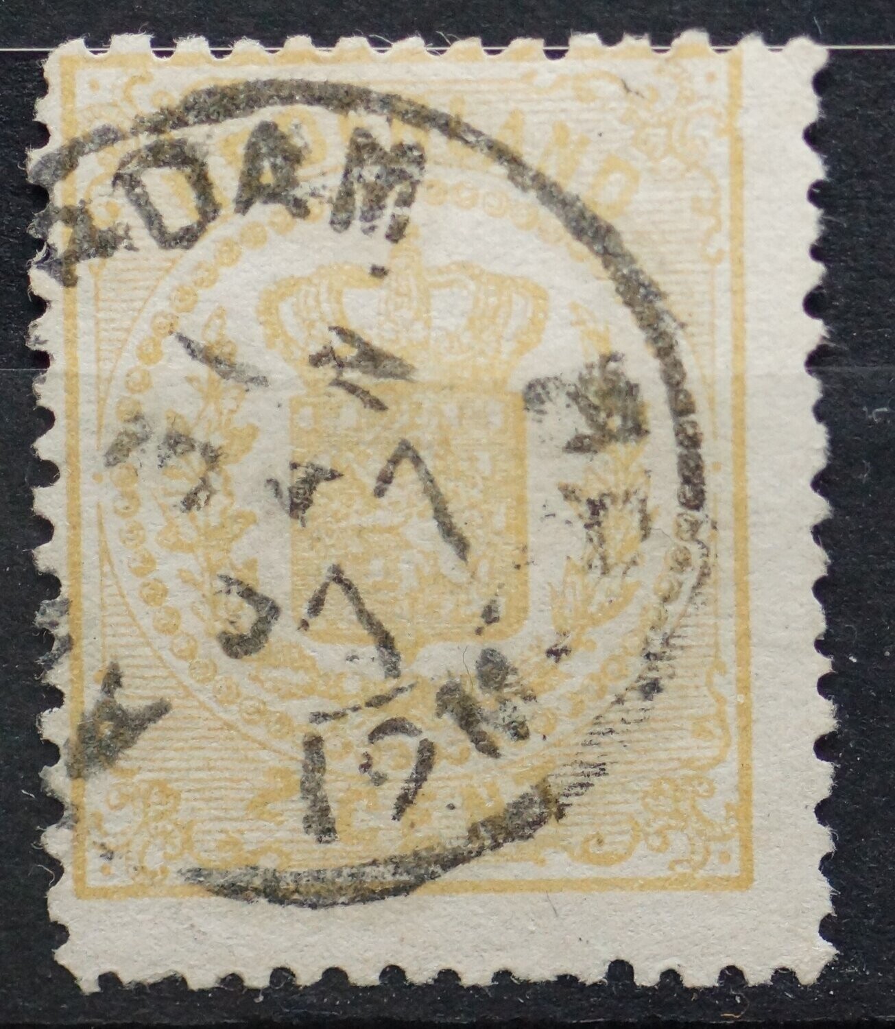 Tweeletterstempel Amsterdam op NVPH 17