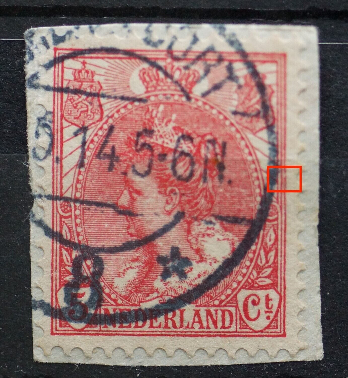 NVPH 60 - o.a. beschadigde kaderlijn rechts