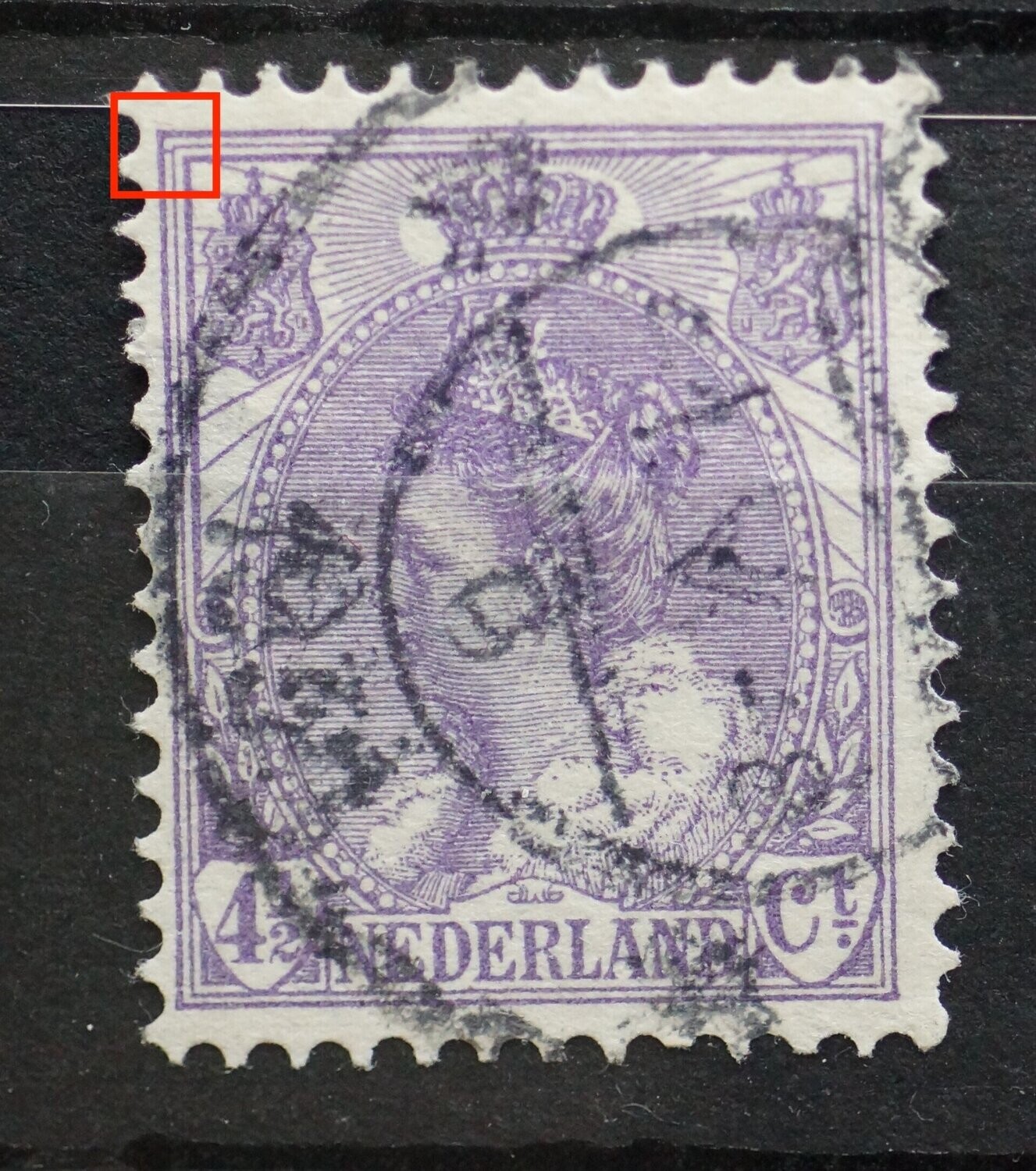 NVPH 106 - extra violet streepje linksboven