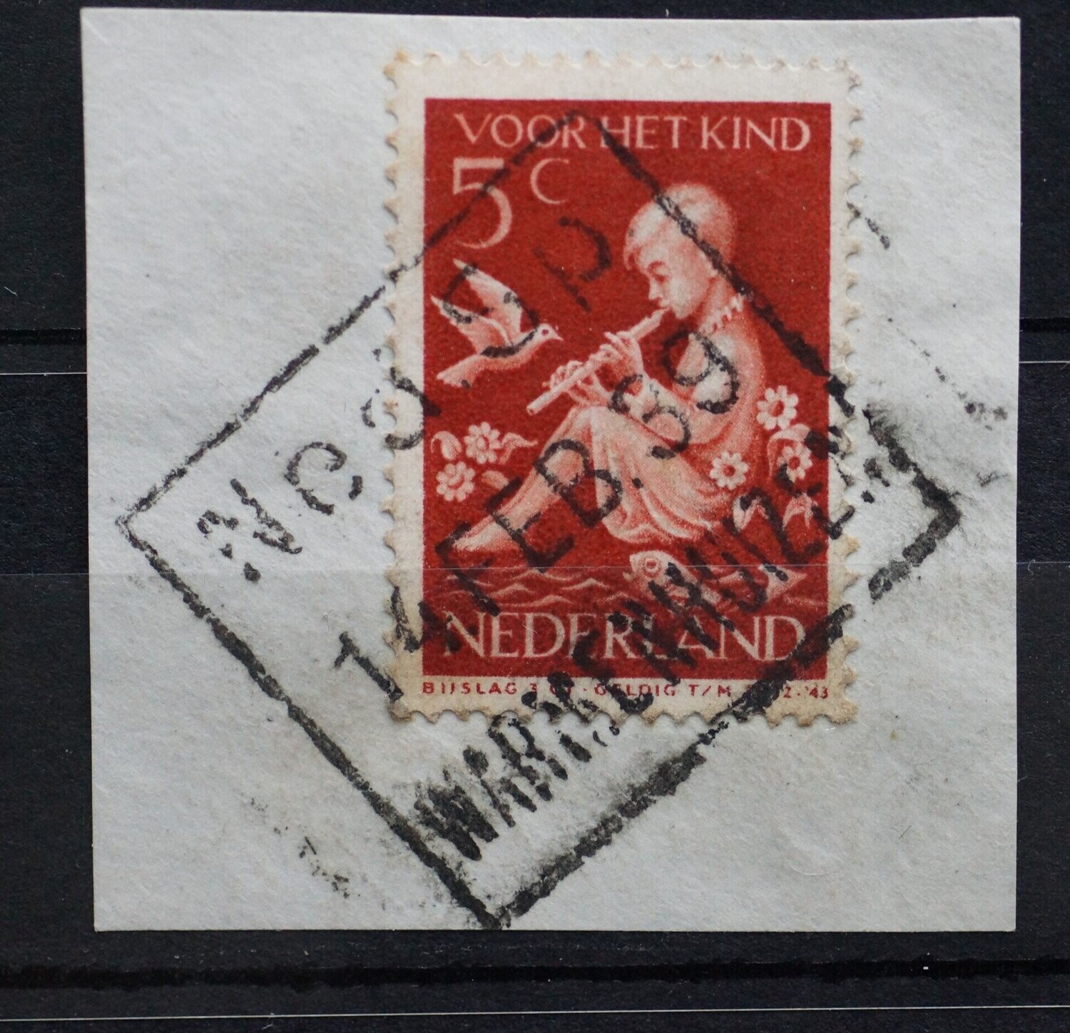 Spoorwegstempel Warmenhuizen op NVPH 316 - schaars