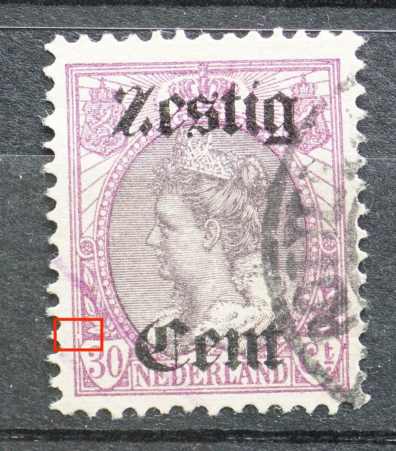 NVPH 103 - breuk in kaderlijn links (boven 30) NVPH 103 - breuk in kaderlijn links (boven 30)