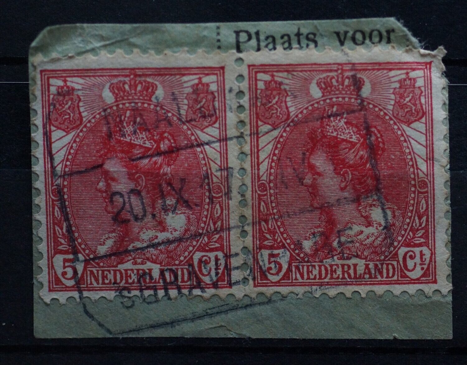 Naaldwijk - sGravenhage IV op NVPH 60 (paar)